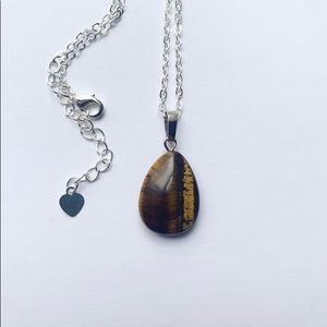 Handmade Tiger’s Eye necklace by Sparkazilla on Etsy